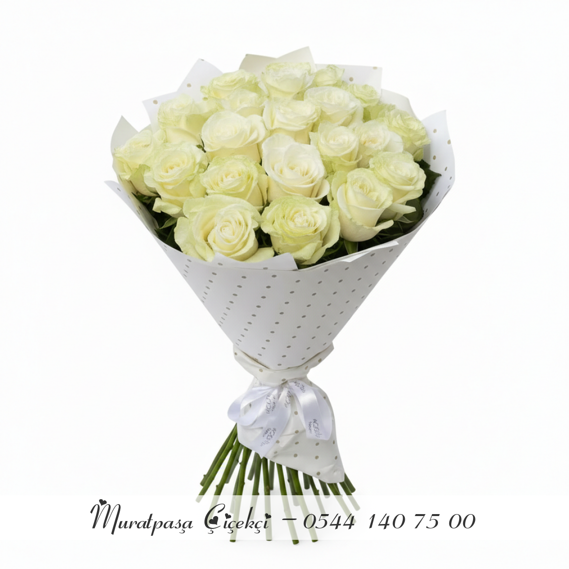 21 Adet İthal Beyaz Gül