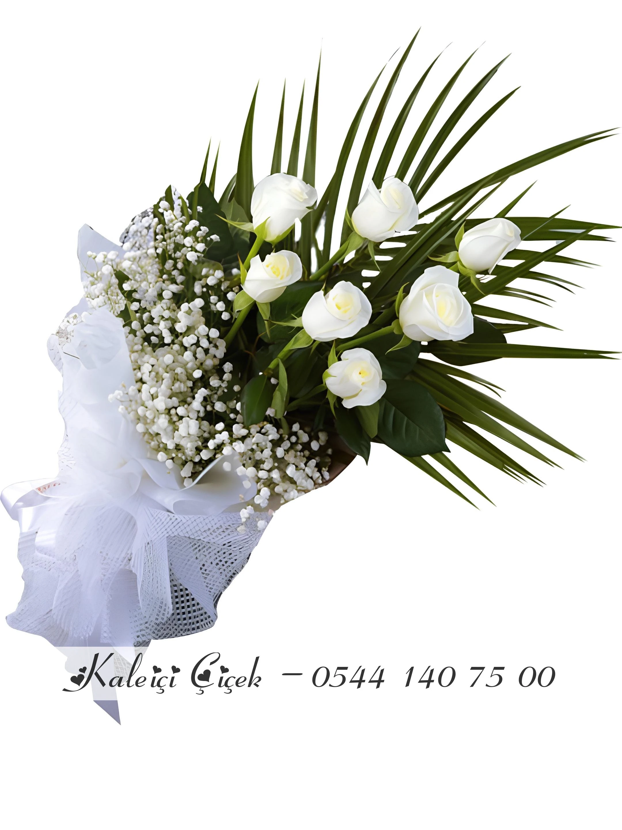 7 Adet Beyaz Gül Buketi