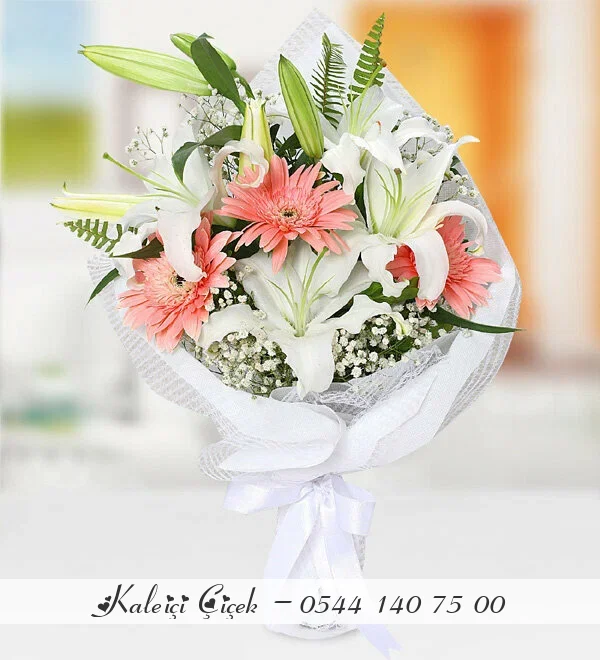 Lilyum Ve Gerbera Buketi