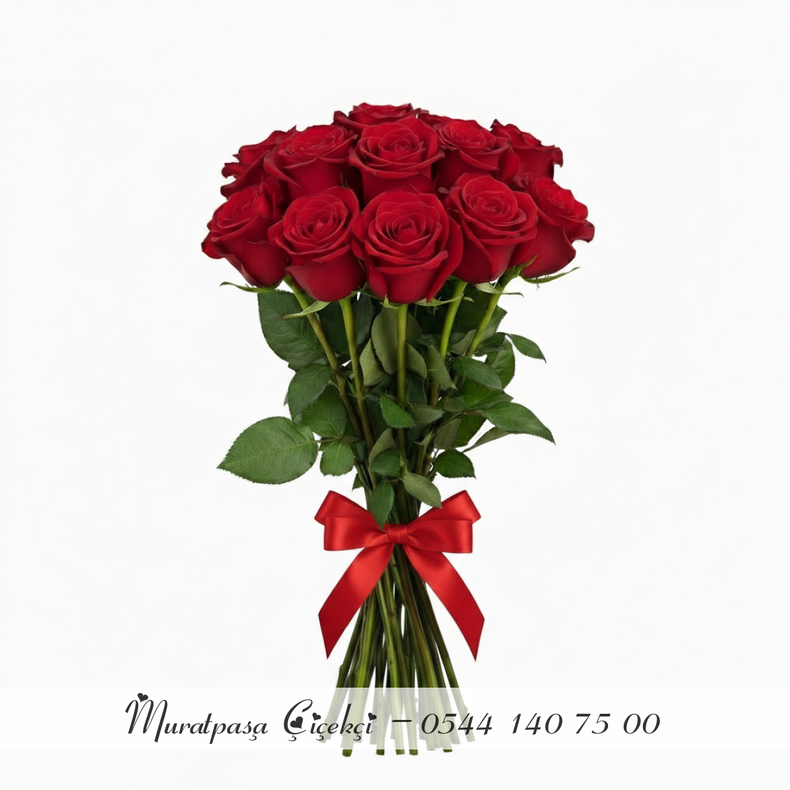Doğal Tasarım 15 Adet Kırmızı Gül 60Cm