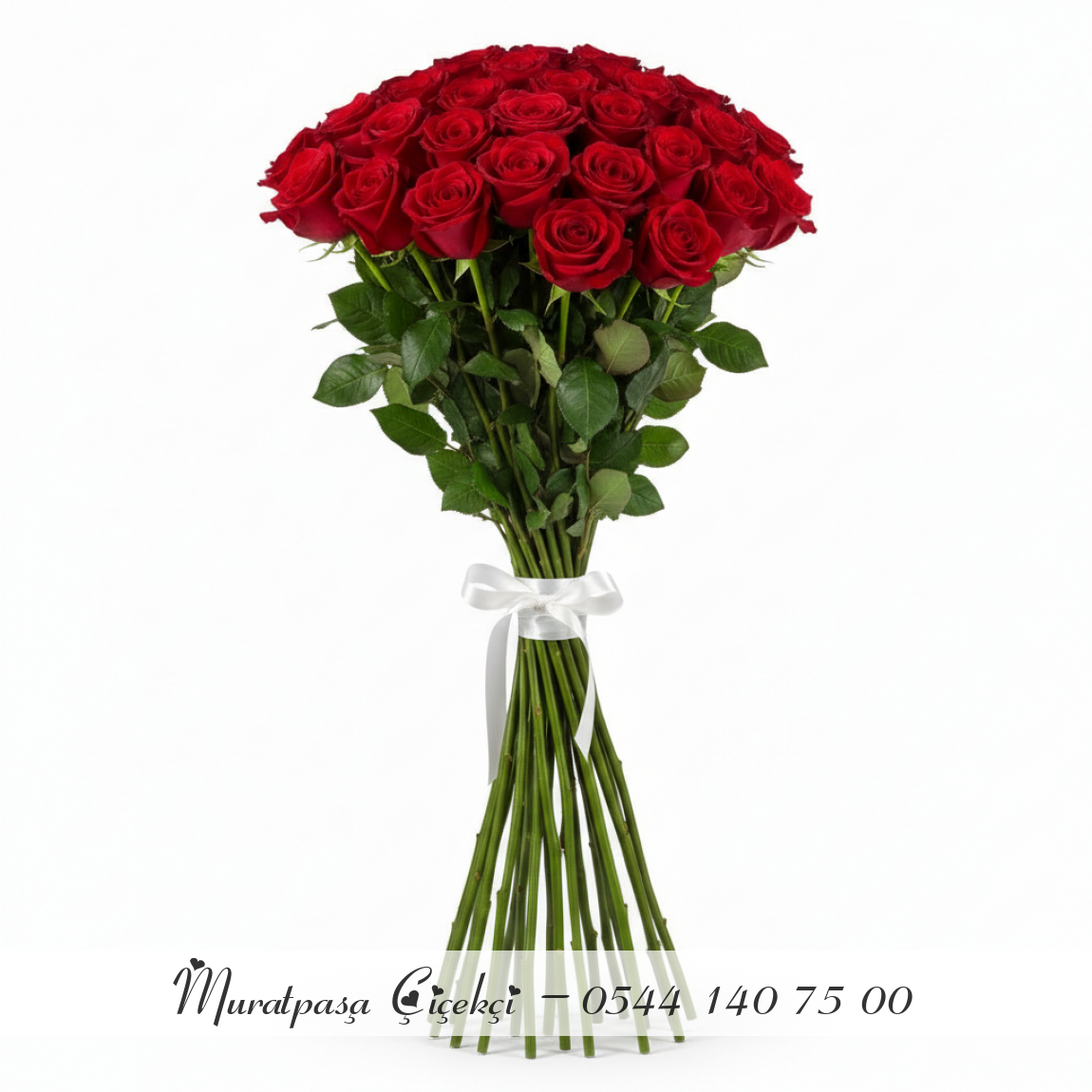 Doğal Tasarım 41 Adet İthal Kırmızı Gül 65Cm