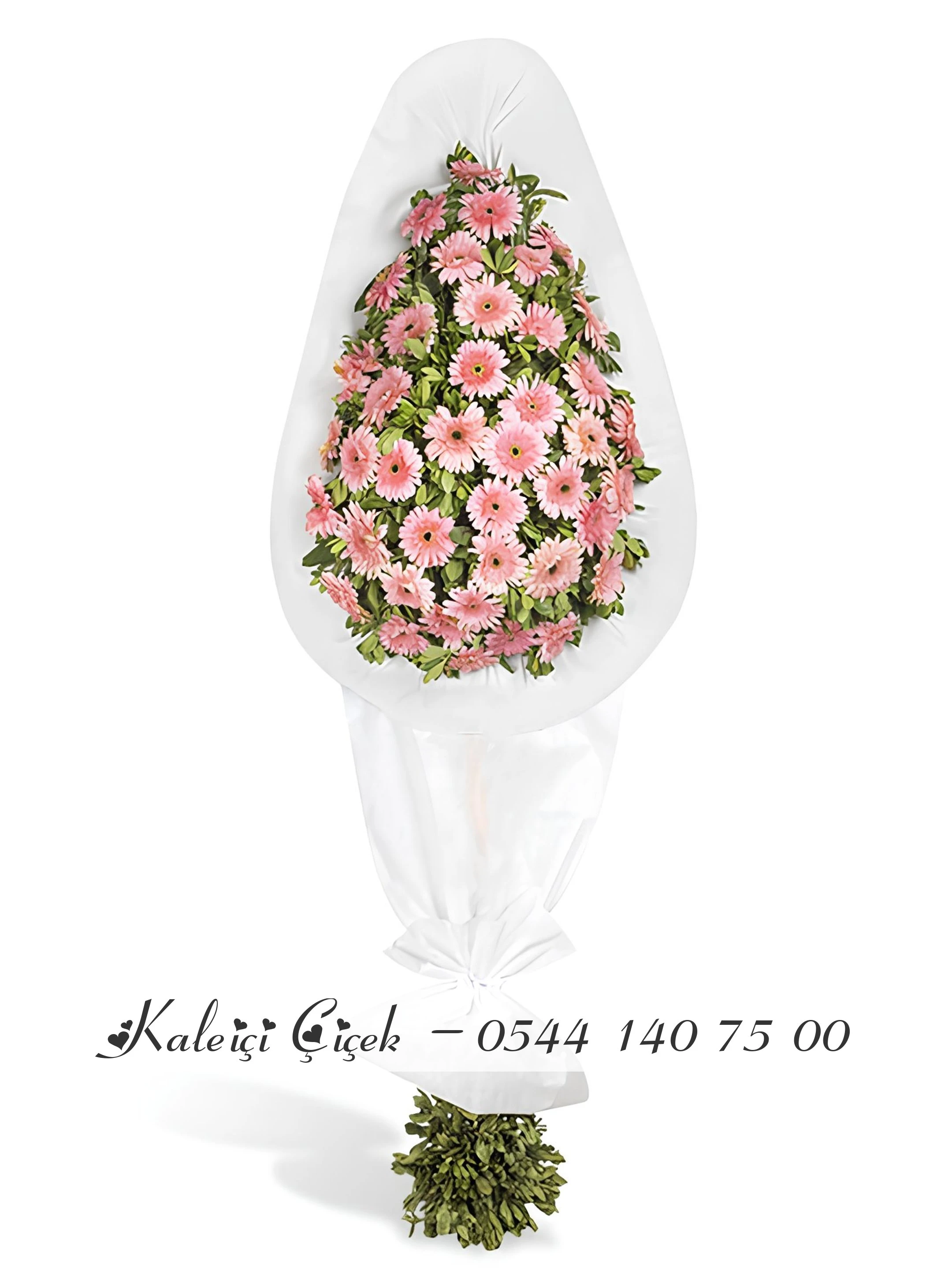 Soft Pembe Çiçekli Çelenk