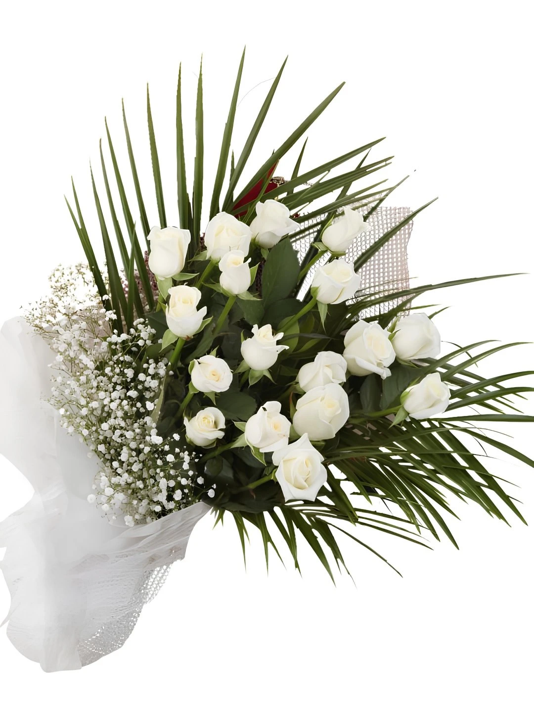 17 Adet Beyaz Gül Buketi