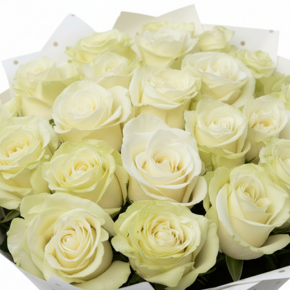 21 Adet İthal Beyaz Gül