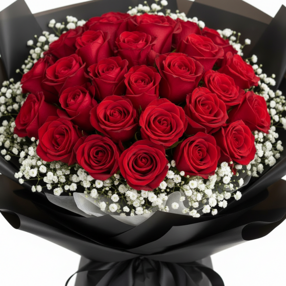 31 Adet İthal Kırmızı Gül 60Cm