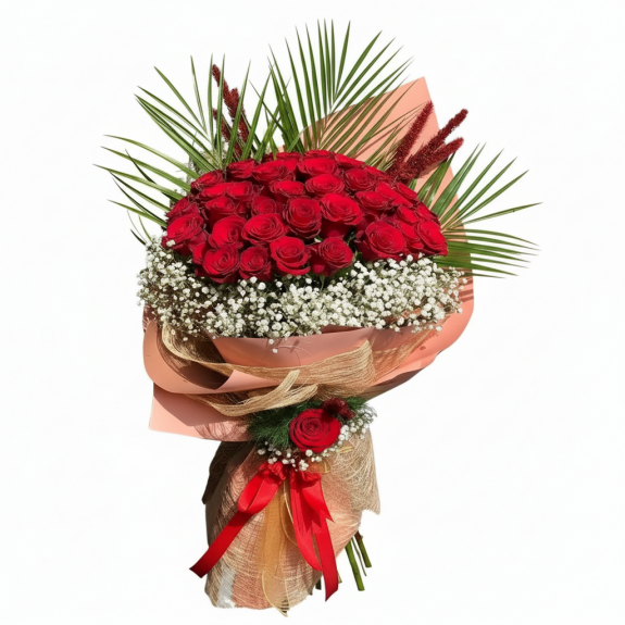 31 Adet İthal Kırmızı Gül