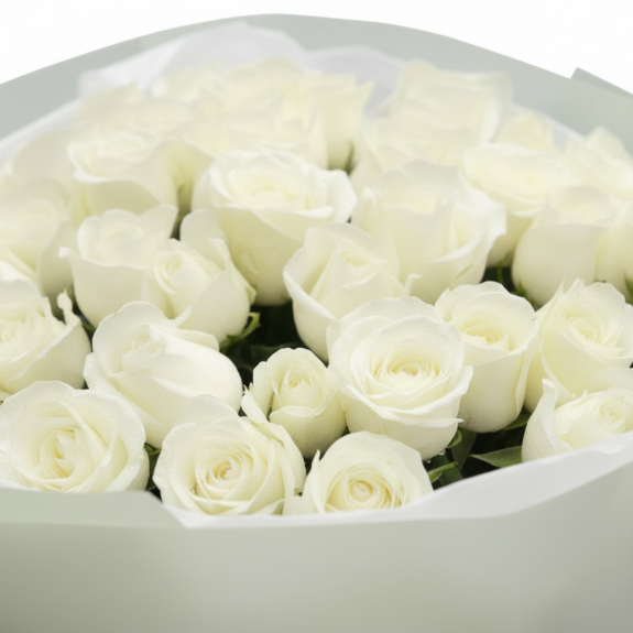 41 Adet İthal Beyaz Gül 60Cm