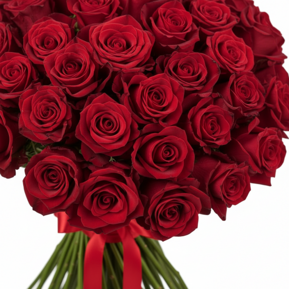 51 Adet İthal Kırmızı Gül 70Cm