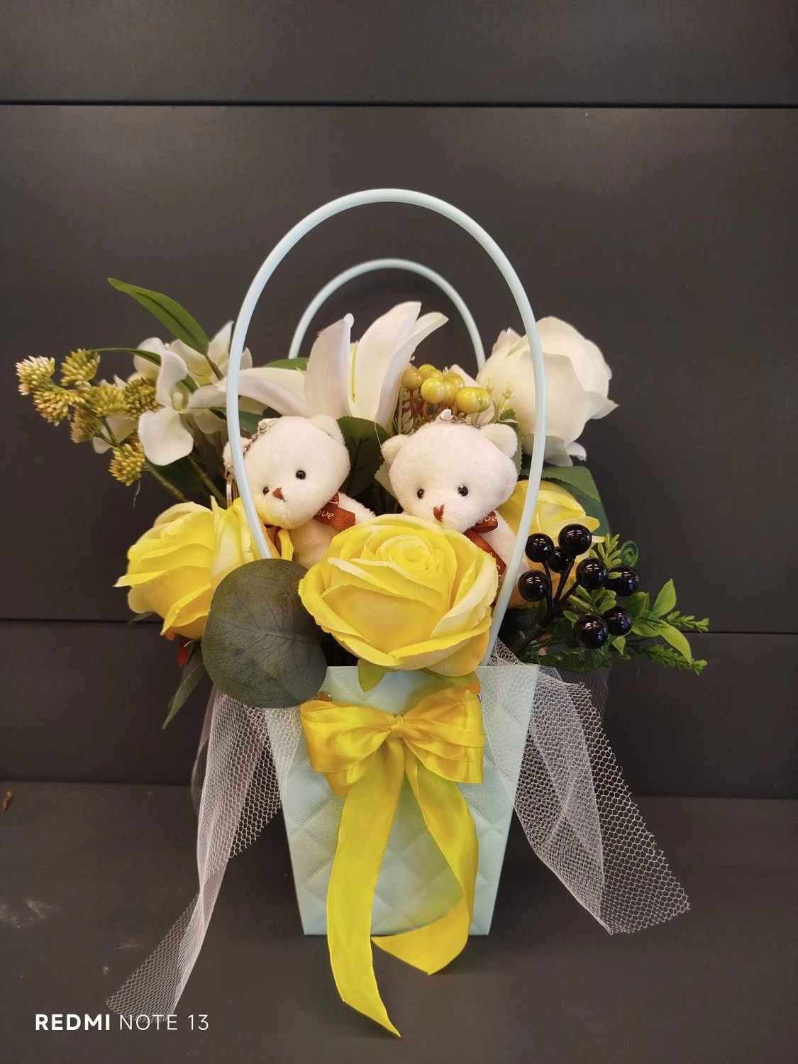 Çantada Çiçekler Ve Sevimli Ayıcıklar
