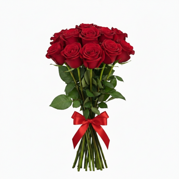 Doğal Tasarım 15 Adet Kırmızı Gül 60Cm