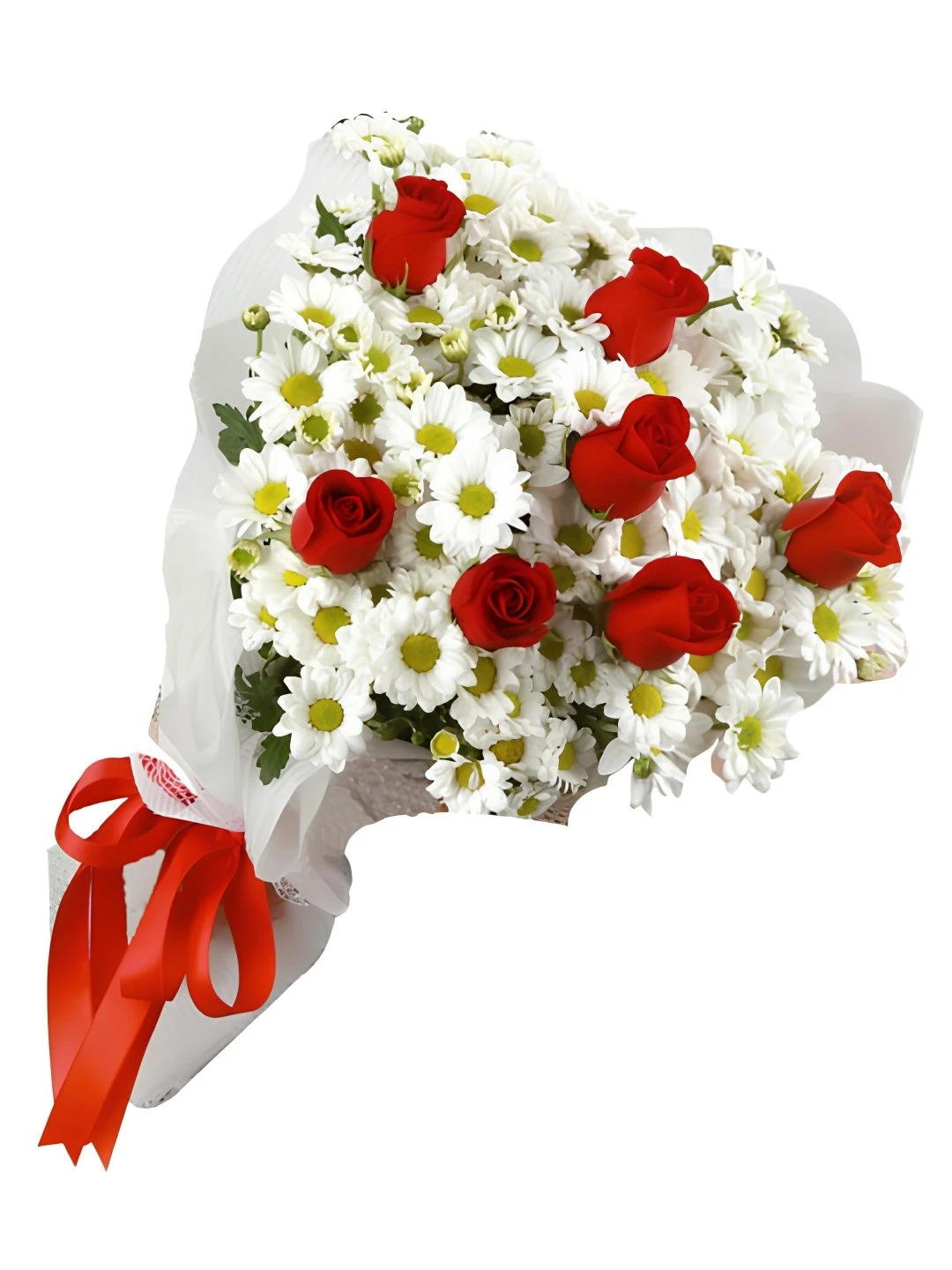 Papatya Ve Gül Buketi